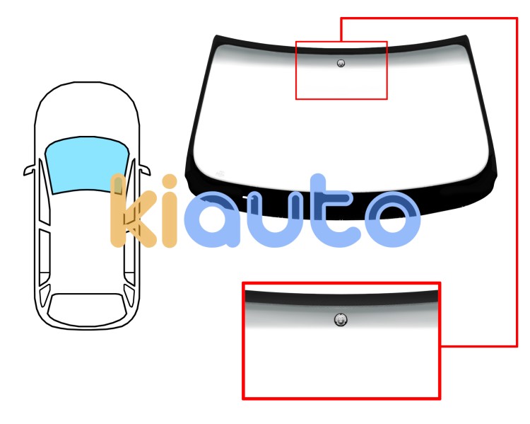 Parabrisas bmw x5 (e70) 2010-2013 delantero / verde banda gris / con base espejo Eurocode 2452AGSGYV
