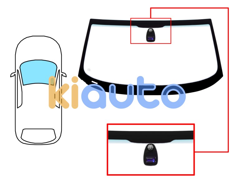 Parabrisas bmw z4 (e85) 2003-2014 cabrio / delantero / verde banda verde / con base espejo / con sensor Eurocode 2444AGSGNMV
