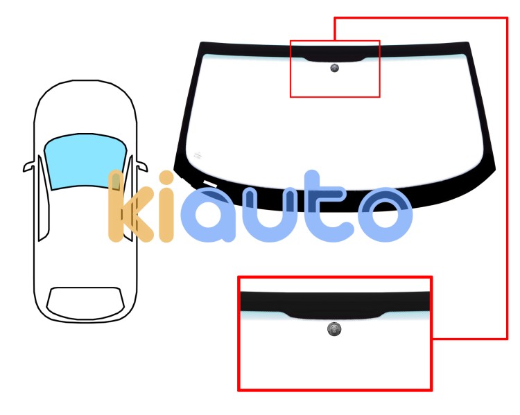 Parabrisas bmw z4 (e85) 2003-2014 cabrio / delantero / verde banda verde / con base espejo Eurocode 2444AGSGNV
