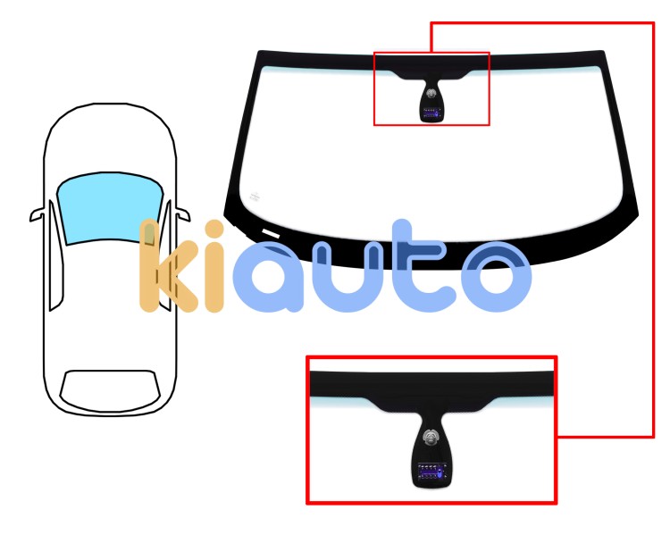 Parabrisas bmw z4 (e85) 2003-2014 coupe / delantero / verde banda verde / con base espejo / con sensor Eurocode 2453AGSGNMV1B