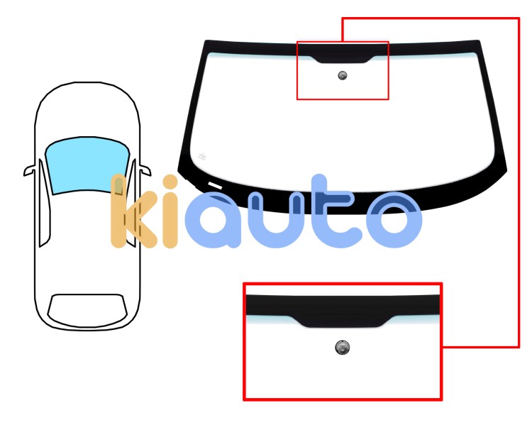 Parabrisas bmw z4 (e85) 2003-2014 coupe / delantero / verde banda verde / con base espejo Eurocode 2453AGSGNV