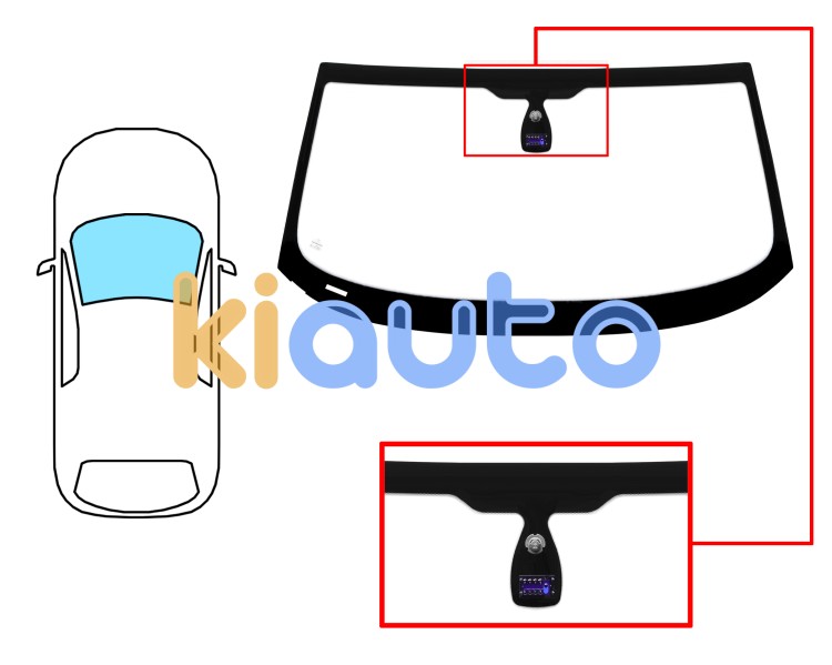 Parabrisas bmw z4 (e85) 2003-2014 coupe / delantero / verde / con base espejo / con sensor Eurocode 2453AGSMV1B