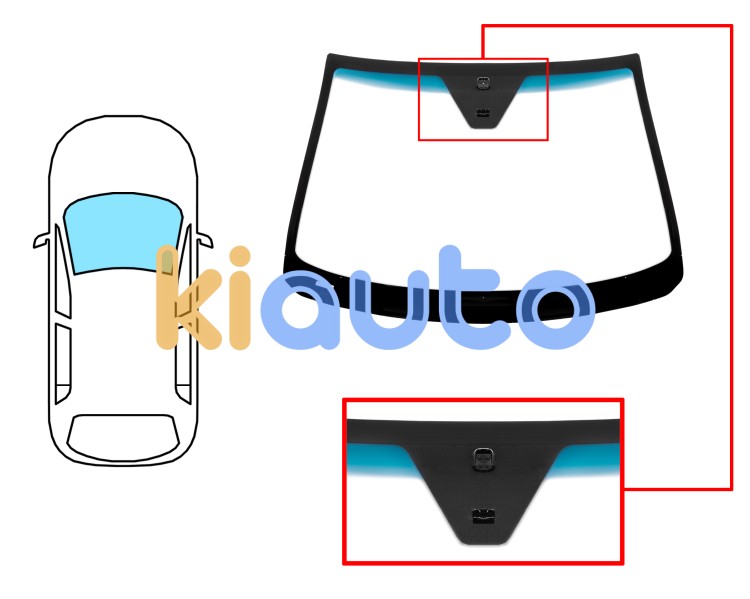 Parabrisas chevrolet captiva 2011-2015 delantero / verde banda azul / con base espejo / con sensor Eurocode 3024AGNBLMV1B