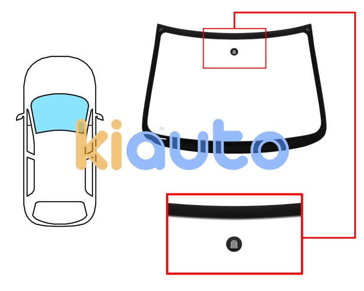 Parabrisas chevrolet spark 2010-2013 delantero / verde / con base espejo Eurocode 3028AGNV