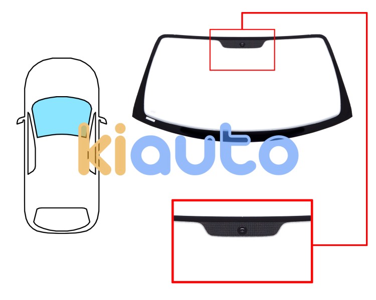 Parabrisas chrysler crossfire 2003-2008 coupe / cabrio / delantero / verde / con base espejo Eurocode A231AGSV