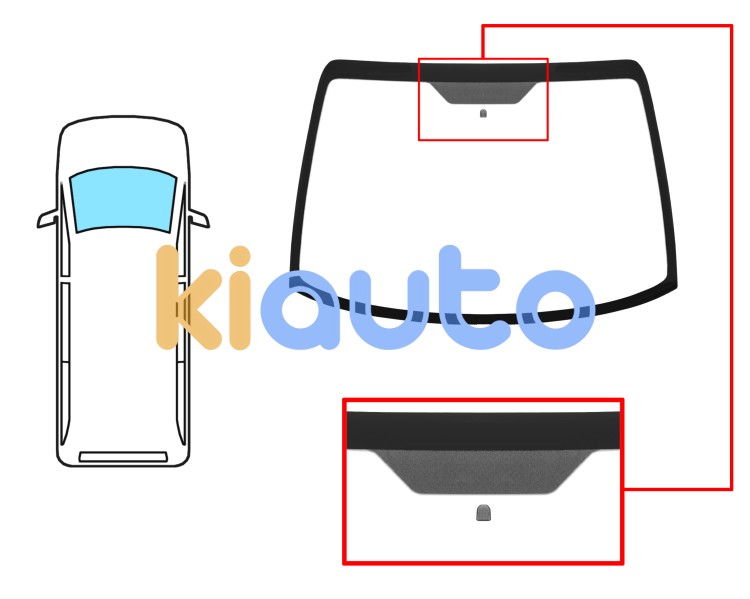 Parabrisas chrysler grand voyager 2001-2005 delantero / verde / con base espejo / serigrafiado