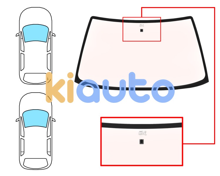 Parabrisas citroen ax 1986-1992 3/5 puertas / delantero / bronce / con base espejo Eurocode 2717ABZ1C