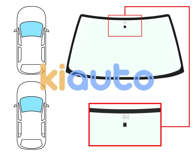 Parabrisas citroen ax 1992-1996 3/5 puertas / delantero / verde / con base espejo Eurocode 2717AGN1C