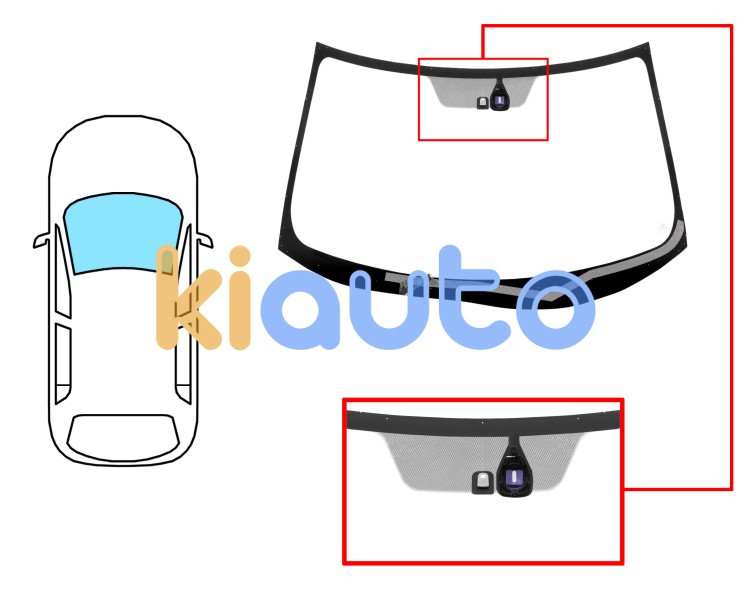 Parabrisas citroen c-crosser 2007-2012 delantero / verde / termico / con base espejo / con sensor Eurocode 5680AGNHM1B