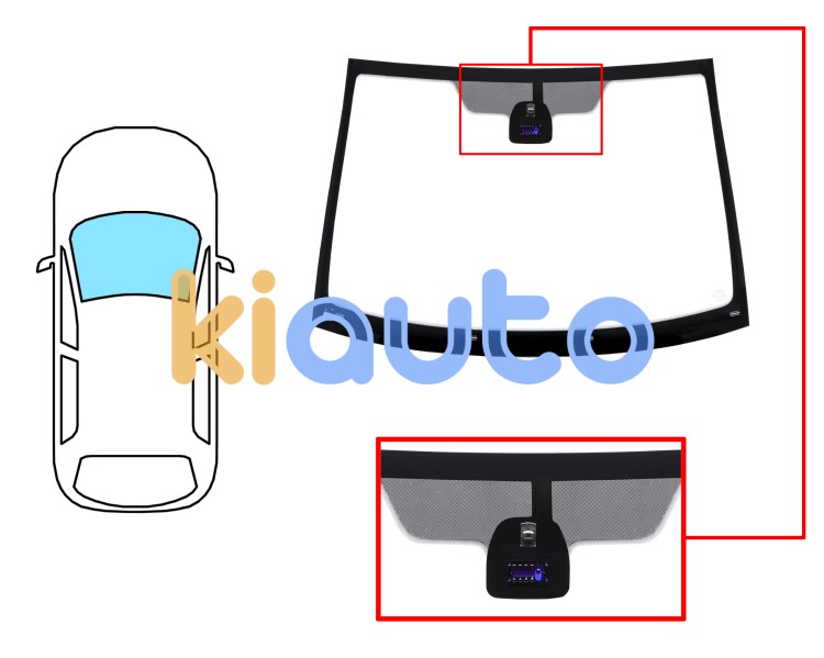 Parabrisas citroen c2 2003-2008 delantero / reflectante / con base espejo / con sensor Eurocode 2731ACCMV1B