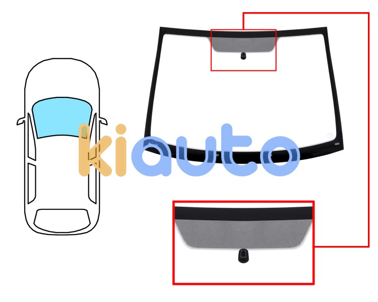 Parabrisas citroen c2 2008-2010 delantero / verde / con base espejo Eurocode 2731AGSV