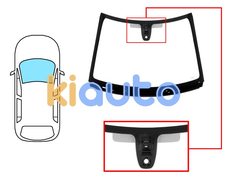 Parabrisas citroen c3 2016-2020 delantero / verde / con sensor redondo / city stop / con soporte camara carril / molduras premontadas Eurocode 2758AGSCIMVZ1P