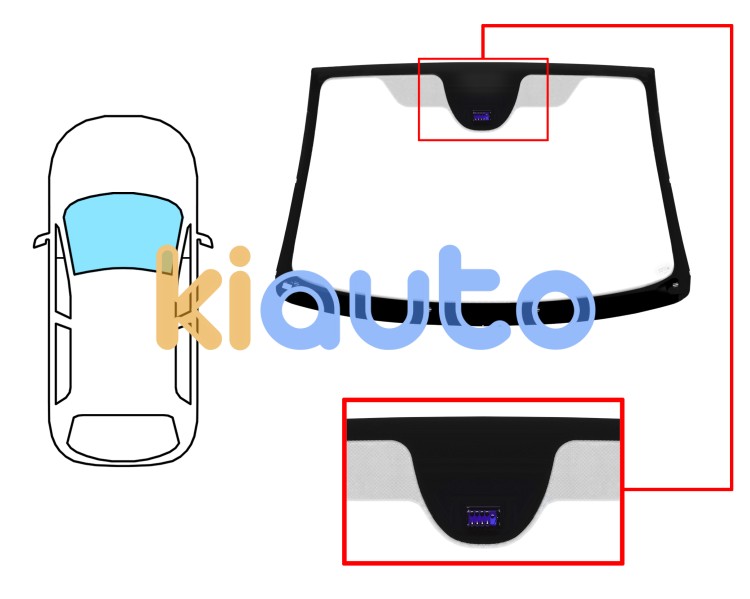 Parabrisas citroen c3 pluriel 2003-2010 / delantero / verde / con base espejo / con sensor Eurocode 2730AGSMV1B