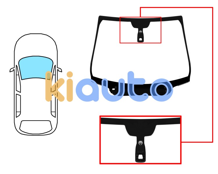 Parabrisas citroen c4 2010-2018 delantero / verde / con base espejo / con sensor / molduras premontadas Eurocode 2746AGSMVW1B