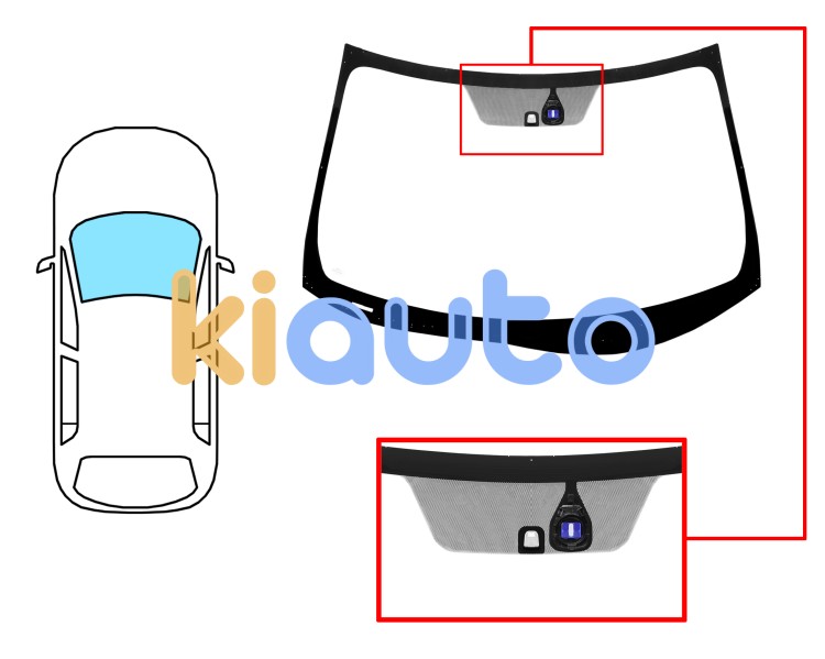 Parabrisas citroen c4 aircross 2012-2017 delantero / verde / con base espejo / con sensor / serigrafiado Eurocode 6565AGNMV1B