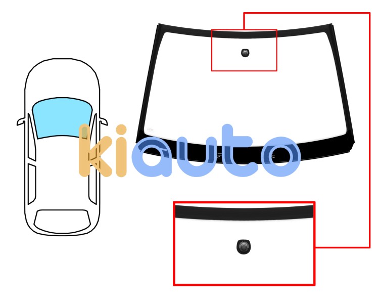 Parabrisas citroen c4 cactus 2014-2018 delantero / verde / con base espejo / molduras premontadas Eurocode 2755AGSVZ