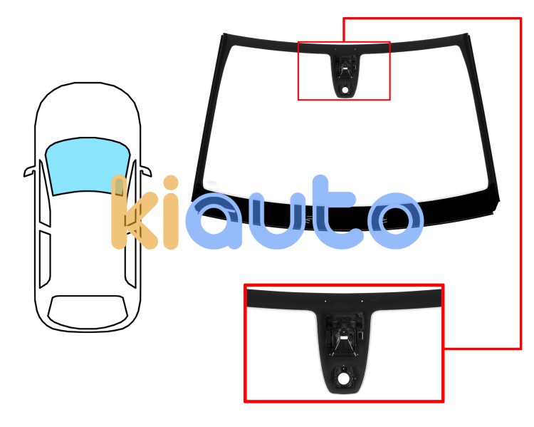 Parabrisas citroen c4 cactus 2018-2020 delantero / verde / acustico / con base espejo / con soporte camara / con sensor / molduras premontadas Eurocode 2755AGACIMVZ95