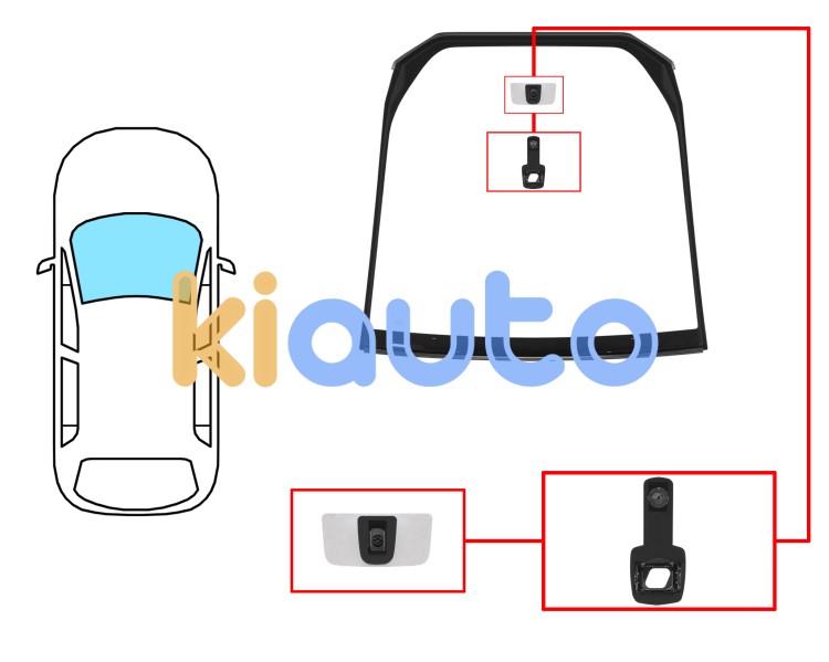 Parabrisas citroen c4 picasso 2006-2010 delantero / verde / con base espejo / con sensor / molduras premontadas Eurocode 2735AGSMVZ6A