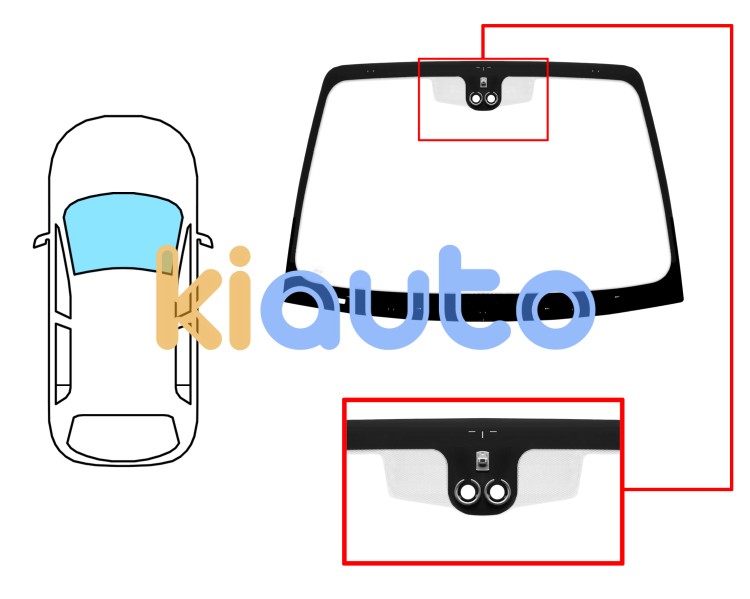 Parabrisas citroen c5 2000-2005 4 puertas / familiar / delantero / reflectante / con base espejo / con sensor Eurocode 2727ACCMV1B