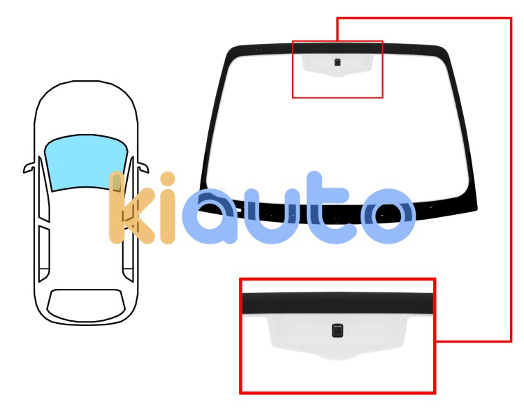 Parabrisas citroen c5 2005-2008 4 puertas / familiar / delantero / reflectante / con base espejo Eurocode 2727ACCV1B
