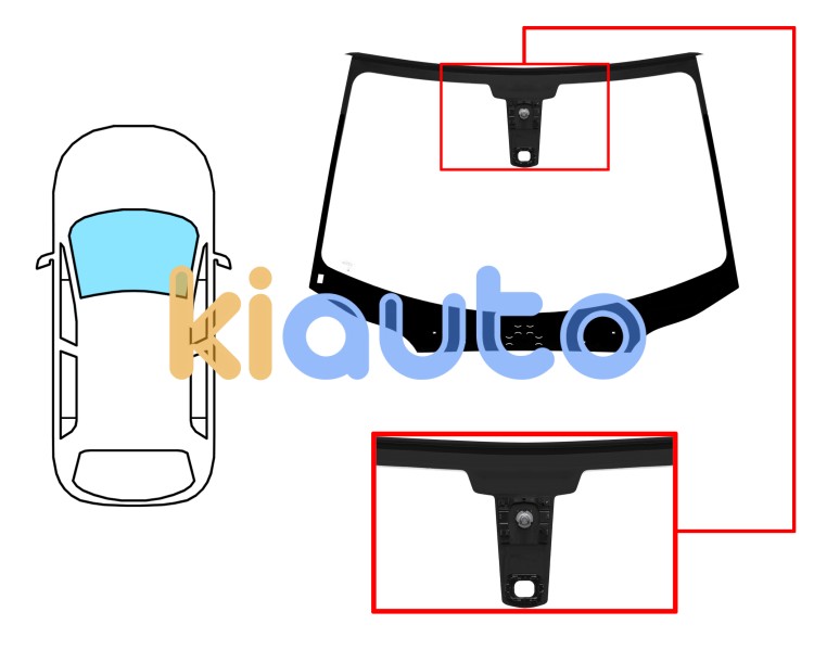 Parabrisas citroen c5 2008-2018 4 puertas / familiar / delantero / verde / con base espejo / con sensor / molduras premontadas Eurocode 2740AGSMVZ1B