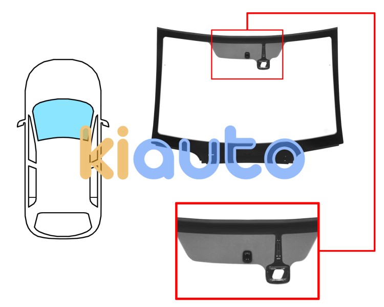 Parabrisas citroen c6 2006-2013 delantero / reflectante / con base espejo / con sensor / molduras premontadas Eurocode 2733ACCMVZ