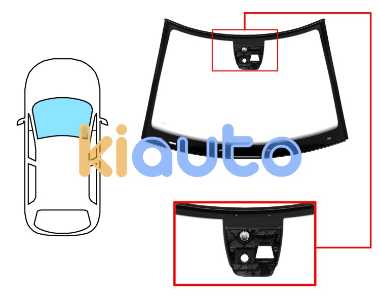 Parabrisas citroen ds3 2010-2016 delantero / verde / acustico / con base espejo / con sensor modificado / con soporte camara / molduras premontadas Eurocode 2745AGACMVZ1T