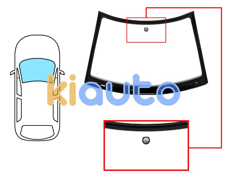 Parabrisas citroen ds3 2010-2016 delantero / verde / con base espejo / molduras premontadas Eurocode 2745AGSVZ