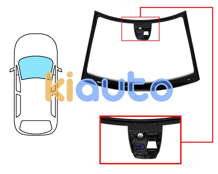 Parabrisas citroen ds3 2016-2019 delantero / verde / acustico / con base espejo / con sensor / con soporte camara / molduras premontadas Eurocode 2745AGACMVZ1B