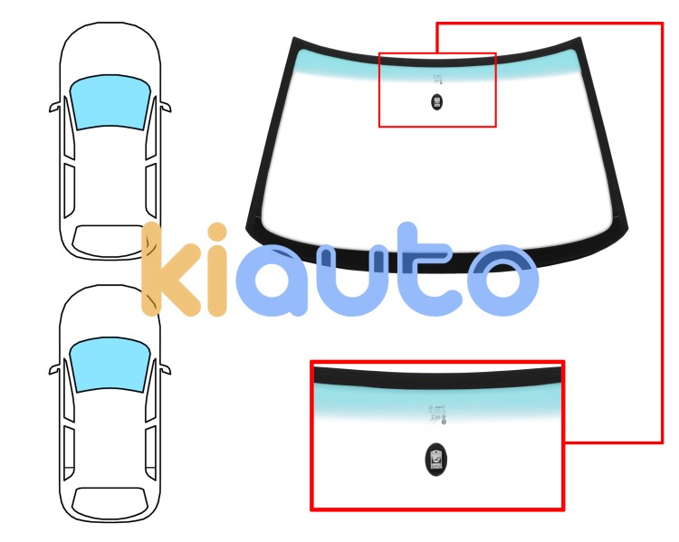 Parabrisas citroen xantia 1993-1998 4 puertas / familiar / delantero / verde banda verde / con base espejo Eurocode 2720AGNGN1C