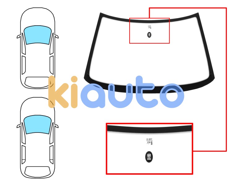 Parabrisas citroen xantia 1998-2002 4 puertas / familiar / delantero / verde / con base espejo Eurocode 2720AGN1C