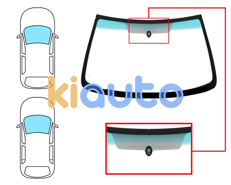 Parabrisas citroen xsara 1997-2000 3/5 puertas / familiar / delantero / verde banda verde / con base espejo Eurocode 2725AGSGNV1B