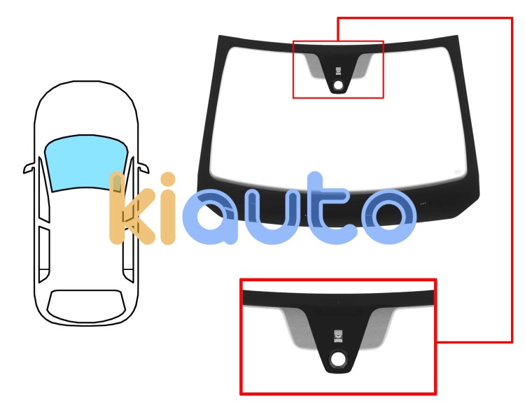 Parabrisas dacia duster 2022-2024 delantero / verde / con base espejo / con sensor Eurocode 7306AGSMV1C