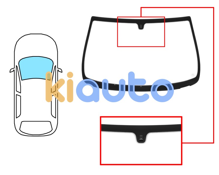 Parabrisas fiat bravo 1995-2002 delantero / verde / con base espejo Eurocode 3348AGS1B