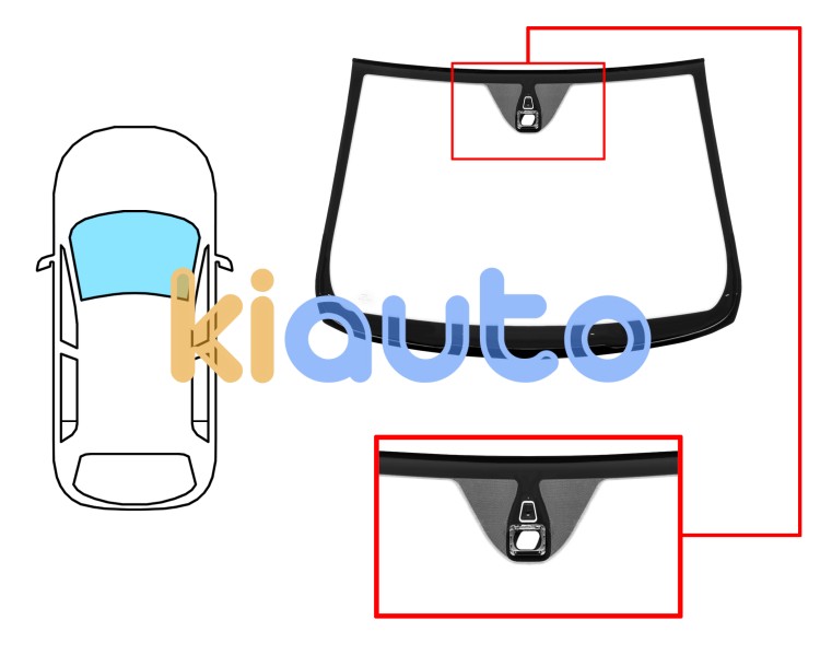 Parabrisas fiat bravo 2007-2014 delantero / verde / con base espejo / con sensor / molduras premontadas Eurocode 3365AGSMZ1B