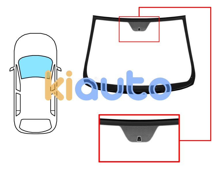 Parabrisas fiat bravo 2007-2014 delantero / verde / con base espejo / molduras premontadas Eurocode 3365AGSZ