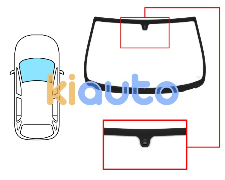 Parabrisas fiat marea weekend 1996-2007 delantero / verde / con base espejo Eurocode 3348AGS1B