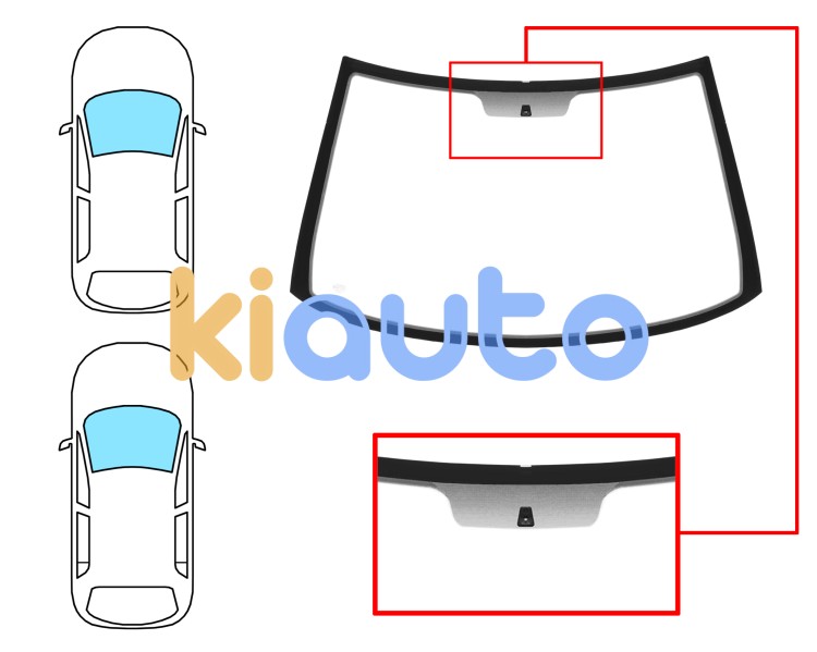 Parabrisas fiat palio / palio weekend 2002-2005 delantero / verde / con base espejo Eurocode 3349AGS