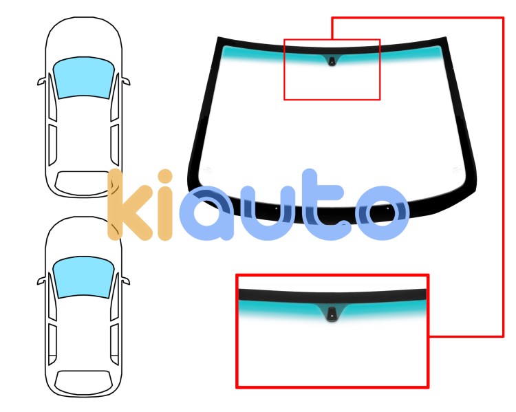 Parabrisas fiat punto 1993-1999 3/5 puertas / delantero / verde banda verde / con base espejo Eurocode 3341AGNGN