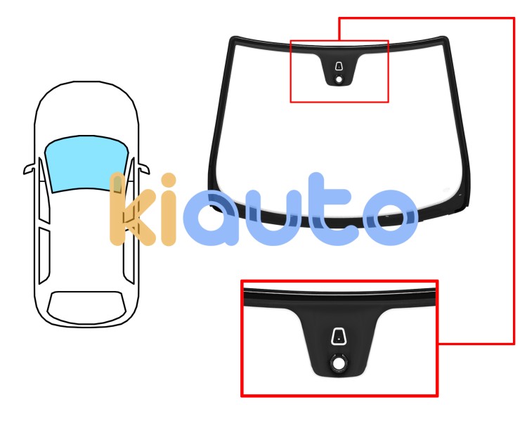 Parabrisas fiat punto 2012-2018 3/5 puertas / delantero / verde / con base espejo / con sensor / molduras premontadas Eurocode 3362AGSMZ1B