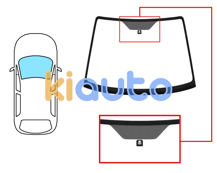 Parabrisas fiat sedici 2006-2013 delantero / verde / con base espejo modificada Eurocode 8033AGS1P