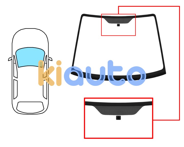 Parabrisas fiat sedici 2006-2013 delantero / verde / con base espejo Eurocode 8033AGS