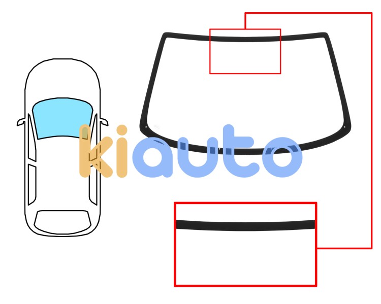 Parabrisas fiat seicento 1998-2003 delantero / verde Eurocode 3350AGN