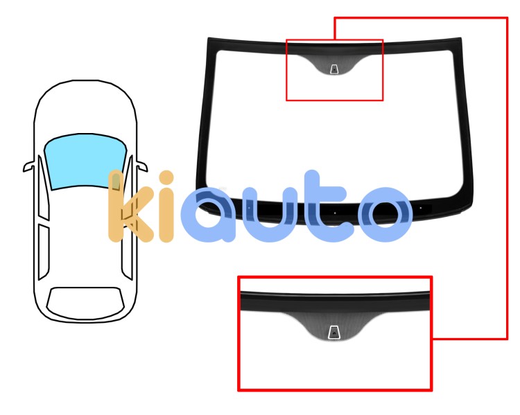 Parabrisas fiat stilo 2001-2008 3 puertas / delantero / verde / con base espejo / molduras premontadas Eurocode 3356AGNZ