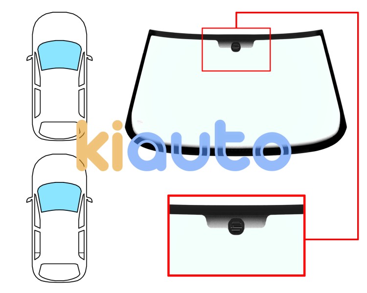 Parabrisas fiat tipo 1988-1995 3/5 puertas / delantero / verde / con base espejo Eurocode 3337AGN