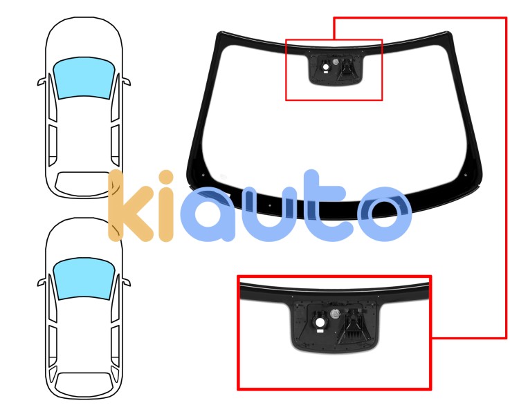 Parabrisas fiat tipo 2015-2020 4/5 puertas / familiar / delantero / verde / acustico / con base espejo / con sensor / con soporte camara / molduras premontadas Eurocode 3375AGACMVZ