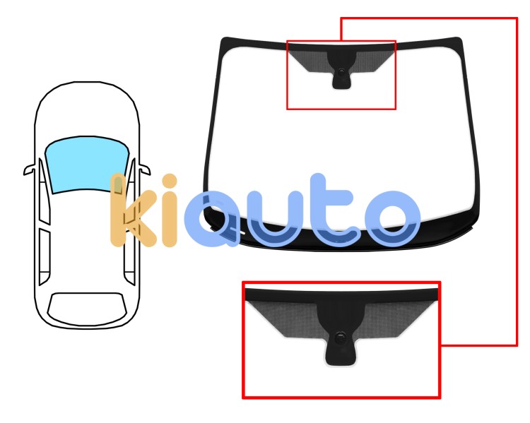 Parabrisas ford b-max 2012-2017 delantero / verde / con base espejo modificada / molduras premontadas Eurocode 3580AGSVW1P