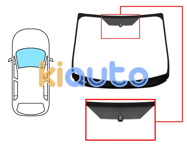 Parabrisas ford b-max 2012-2017 delantero / verde / con base espejo / molduras premontadas Eurocode 3580AGSVW