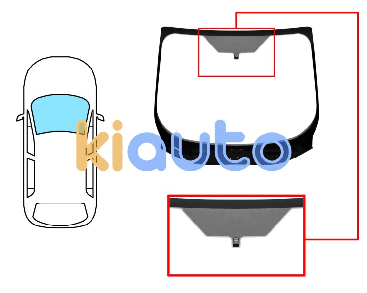 Parabrisas ford c-max 2010-2015 delantero / verde / con base espejo / molduras premontadas Eurocode 3577AGSVW