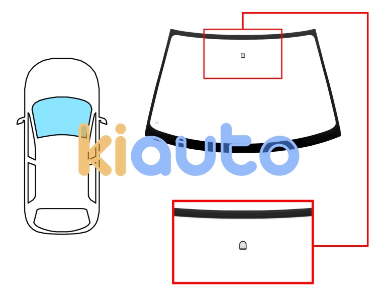 Parabrisas ford cougar 1998-2002 delantero / verde / con base espejo Eurocode 3557AGSV